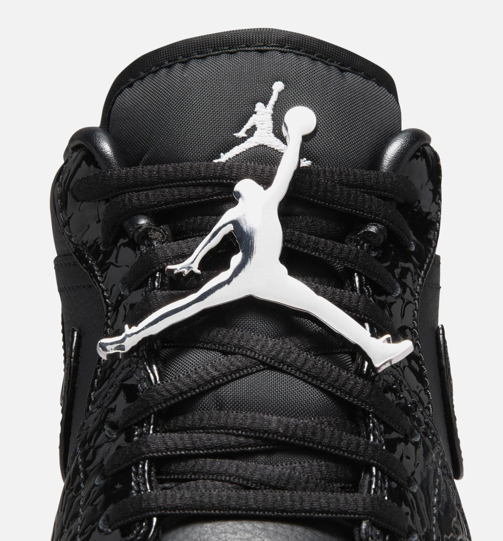 Air Jordan 1 Low Patent Elephant Women's Lifestyle Shoes – Black/White/Metallic Silver