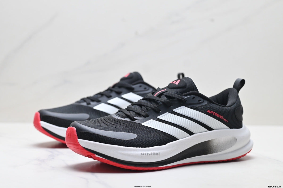 Adidas Men's Running Shoes #7 - 2 Colorways incl. Black/Red & White/Pink