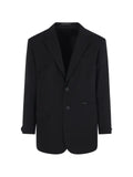 Yohji Yamamoto wool zip-detail notch-lapel jacket
