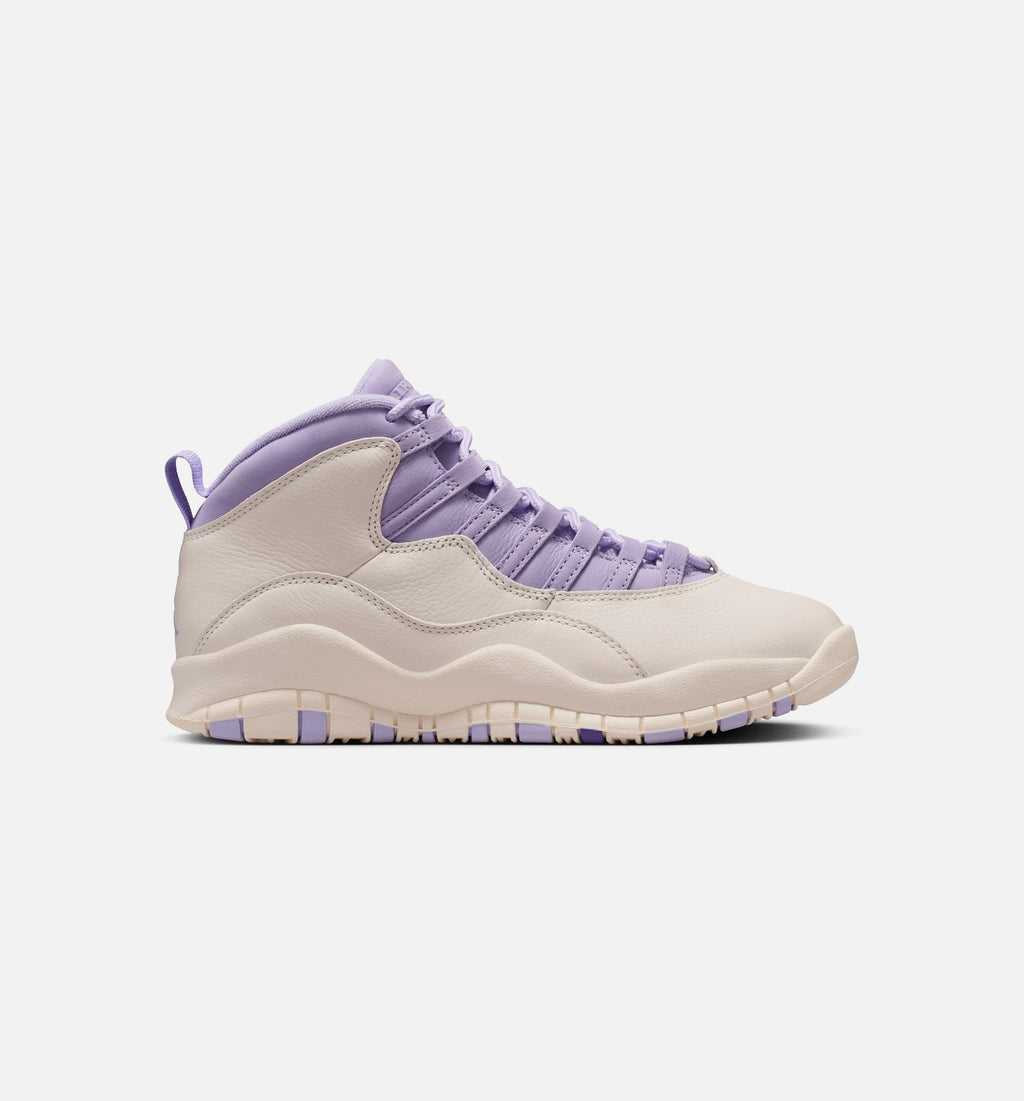Air Jordan 10 Retro Hydrangeas Women's Lifestyle Shoes - Chalk White/Hydrangea/Wild Grape
