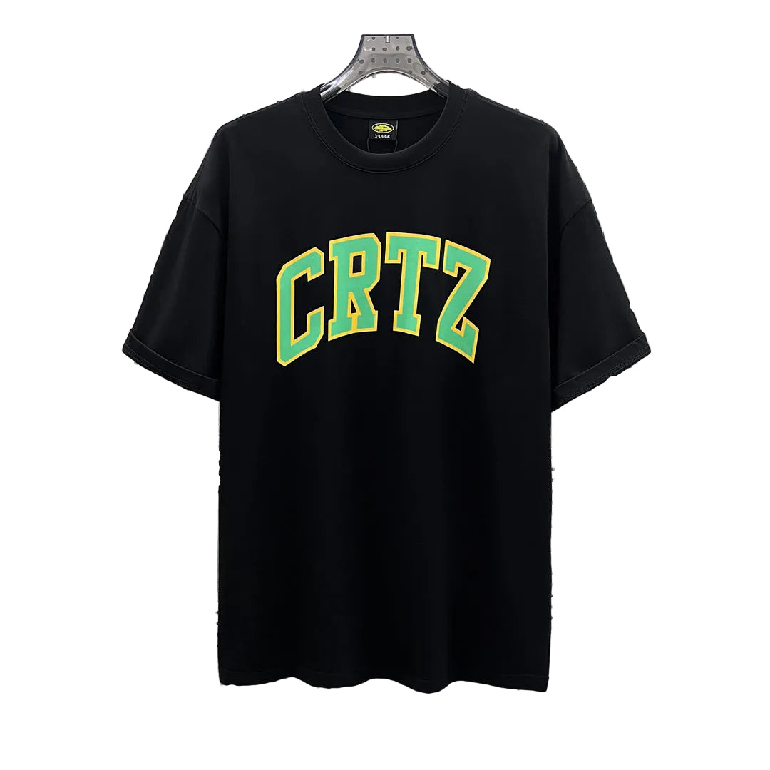 Corteiz CRTZ Arch Logo Oversized Tee – Black/Green