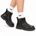 UGG Black Leather Chelsea Boots