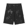 Chrome Hearts Studded Denim Shorts