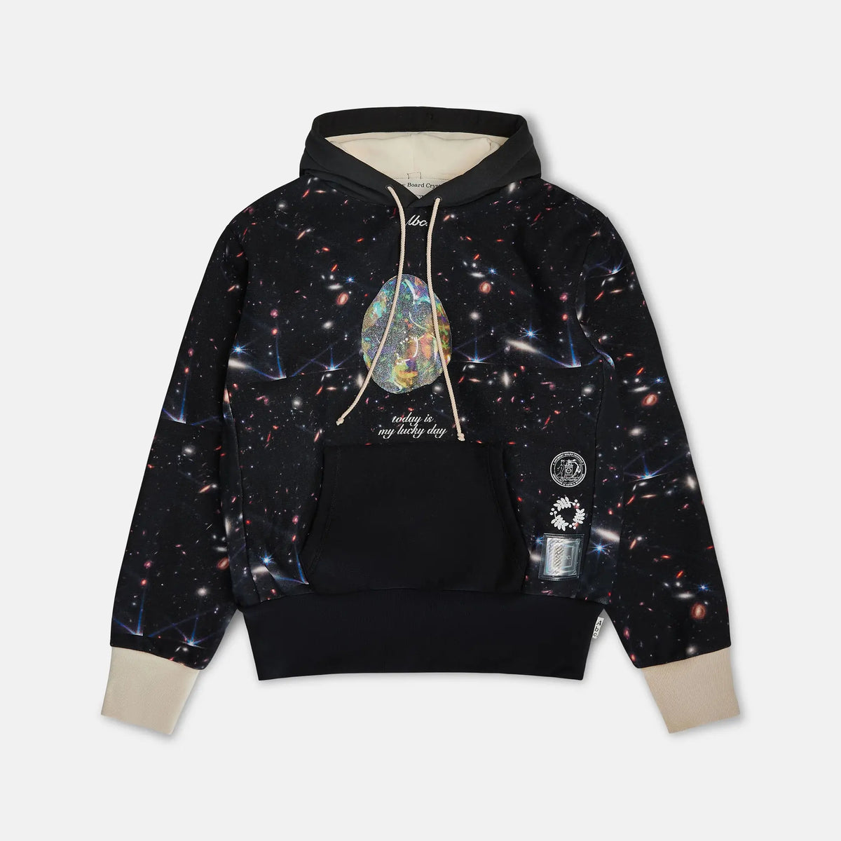 Abc. Birthstone Hooded Sweatshirt 'Space Print'