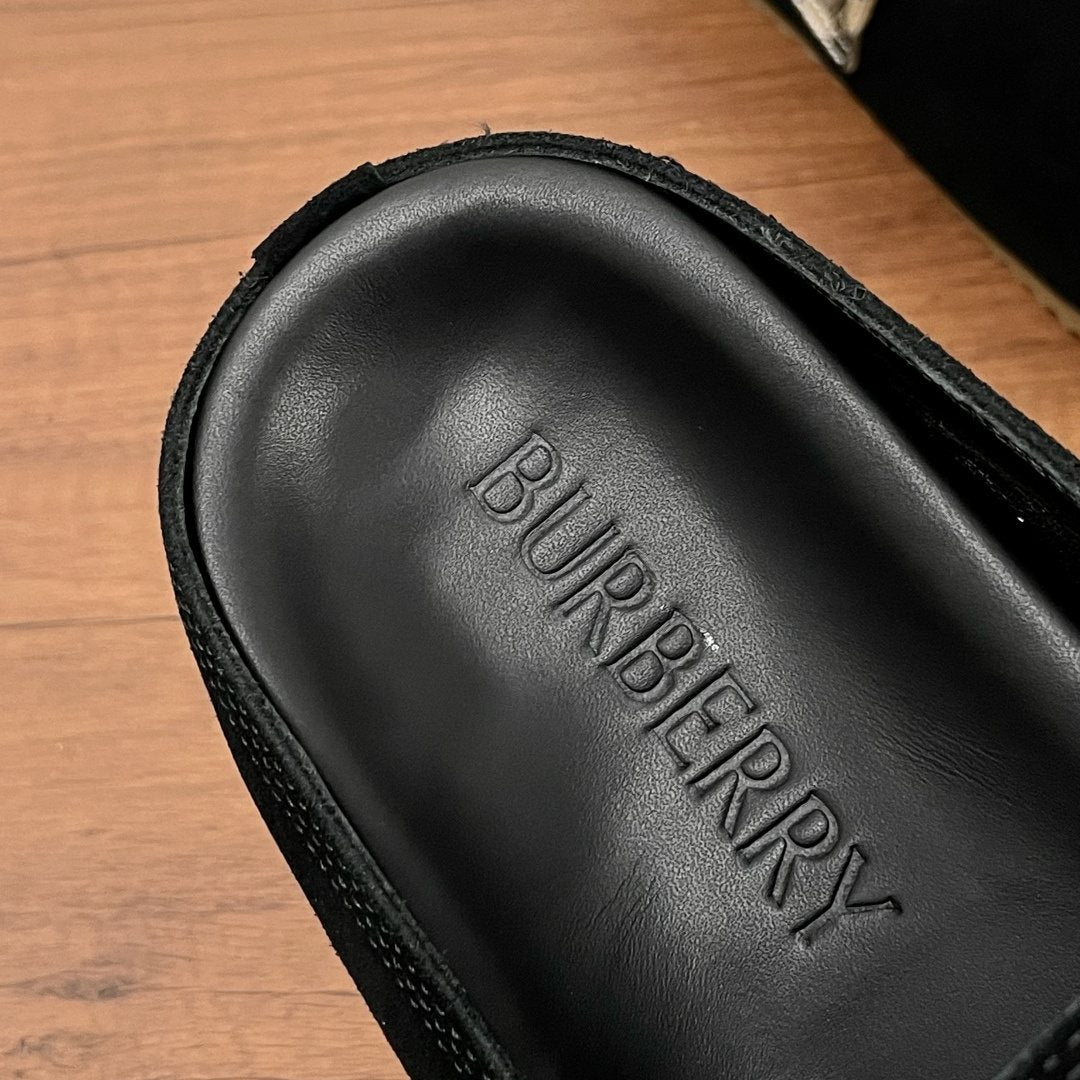Burberry Check Buckle Slide Sandals