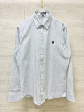 Ralph Lauren Striped Embroidered Long-Sleeve Button-Up Shirt