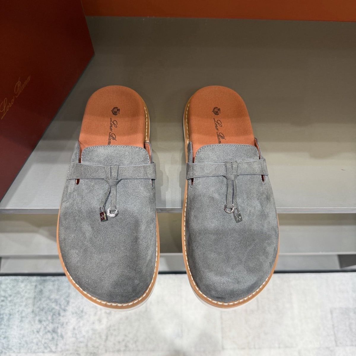 Camel Tan Backless Mule Loafers