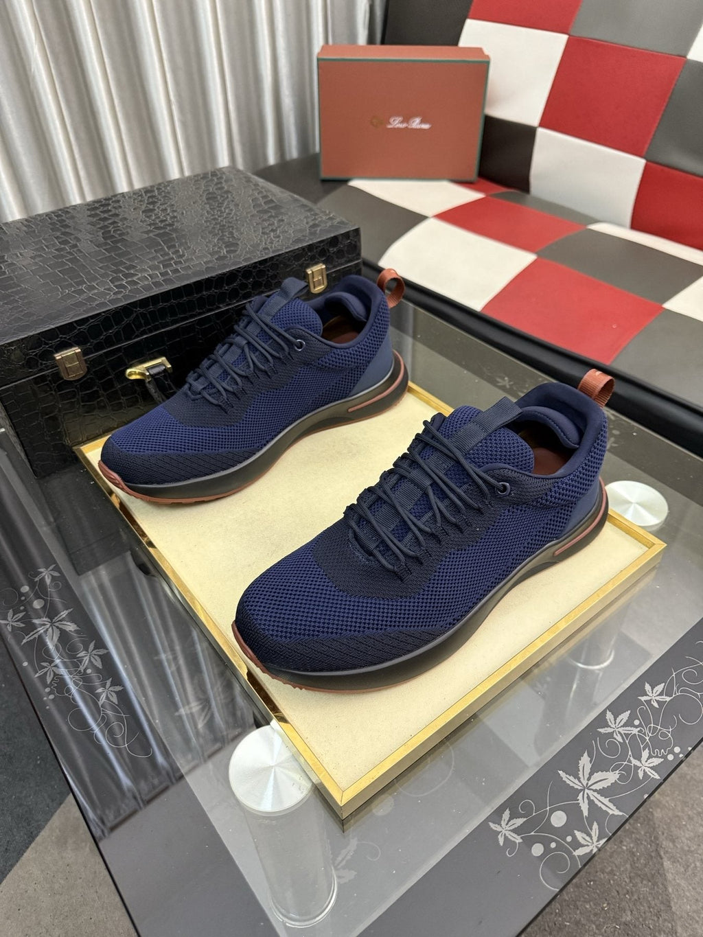 Mesh Lace-Up Low-Top Sneakers